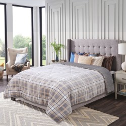 Κουβέρτα-πάπλωμα flannel με κάτω όψη sherpa Σχ. Hector 100% pol. χρώμα Μπλε ημίδιπλο