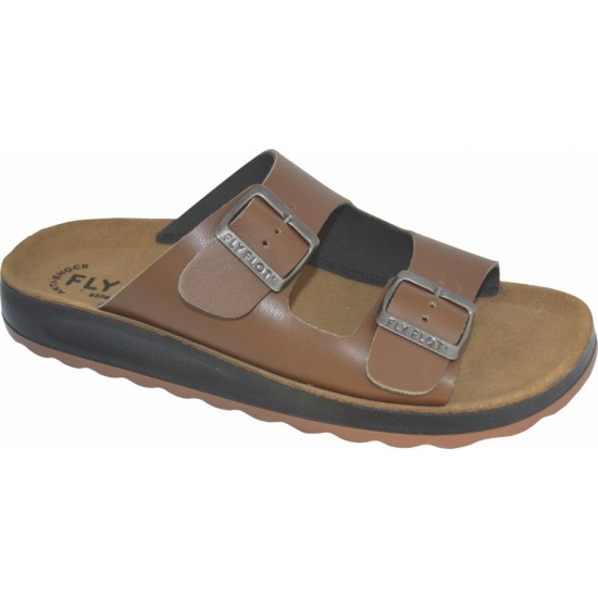 Fly Flot Ανδρικές Ανατομικές Παντόφλες 78171 καφέ Fly Flot Ανδρικές Ανατομικές Παντόφλες 78171 καφέ