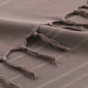Ριχτάρι με κρόσια  Σχ.Lilia Taupe 180X220cm 100%cotton - Image 2