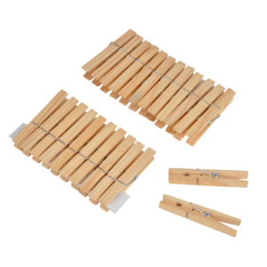 Σετ 24 ξύλινα  μανταλάκια 7cm natural MEN174 - Image 1