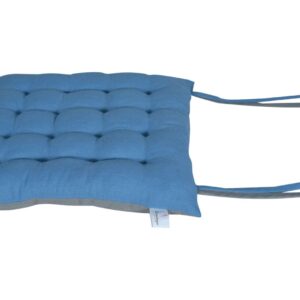 Μαξιλάρι καρέκλας Σχ.Duo 40x40cm διπλής όψης blue/l.grey 100% βαμβ. - Image 4