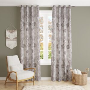 Κουρτίνα Σχ. Cocoon beige 140x260cm ζακάρ έτοιμη ραμμένη με κρίκους 100% pol. - Image 1
