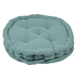 Μαξιλάρι δαπέδου στρόγγυλο Aqua 40+8cm 100% cotton - Image 1