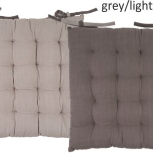 Μαξιλάρι καρέκλας Σχ.Duo 40x40cm διπλής όψης grey/l.grey 100% βαμβ. - Image 4