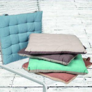 Μαξιλάρι καρέκλας Σχ.Duo 40x40cm διπλής όψης terracotta/beige 100% cotton - Image 3
