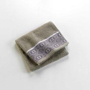 Πετσέτα ζακάρ Σx. Esteban khaki έξτρα απορροφητική 100% cotton - Image 1