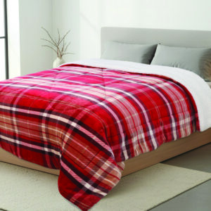 Κουβέρτα-πάπλωμα flannel με κάτω όψη sherpa Σχ. Hector 100% pol. - Image 1