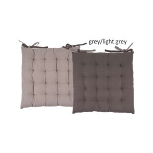 Μαξιλάρι καρέκλας Σχ.Duo 40x40cm διπλής όψης grey/l.grey 100% βαμβ. - Image 1