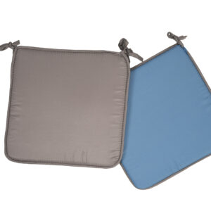Μαξιλάρι καρέκλας δίχρωμο Σχ.Reli blue/grey 38x38x2cm 100% microfiber - Image 1
