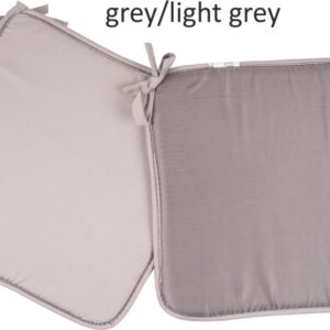 Μαξιλάρι καρέκλας δίχρωμο Σχ.Reli grey/l.grey 38x38x2cm 100% microfiber - Image 5