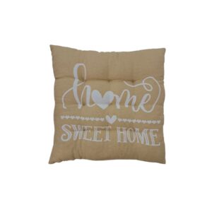 Μαξιλάρι καρέκλας Σχ.Sweet home 40x40cm 70% cotton - 30% pol. - Image 1