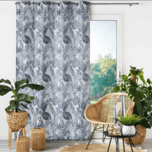 Κουρτίνα Σχ. Cocoon grey 140x260cm ζακάρ έτοιμη ραμμένη με κρίκους 100% pol. - Image 2