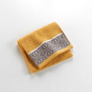 Πετσέτα ζακάρ Σx. Esteban ochre  έξτρα απορροφητική 100% cotton - Image 1