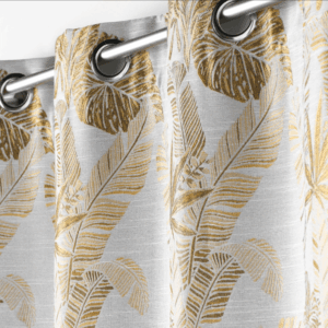 Κουρτίνα Σχ. Cocoon beige 140x260cm ζακάρ έτοιμη ραμμένη με κρίκους 100% pol. - Image 3