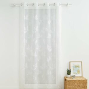 Κουρτίνα Σχ. Berry white 140x280cm έτοιμη ραμμένη με κρίκους 100% pol. - Image 1