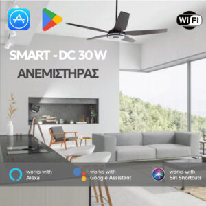 Ανεμιστήρας Οροφής DC με WI-Fi και Τηλεχειριστήριο Telemax CES565SL Light Wood - Image 9