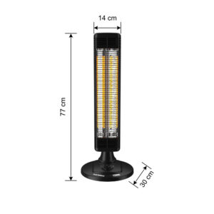 Θερμαντικό Κάτοπτρο Carbon Hausberg HB-8565NG 1000W - Image 5