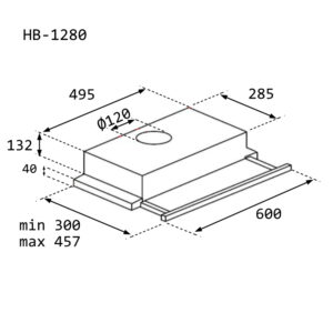 Απορροφητήρας Κουζίνας Συρόμενος 60cm Hausberg HB-1280AB Λευκό - Image 6