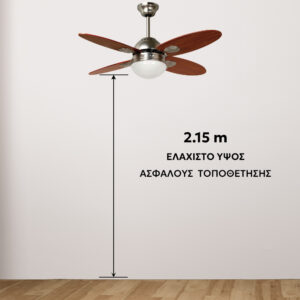 Ανεμιστήρας Οροφής με Τηλεχειριστήριο Telemax CF42-4CL(SN) - Image 3