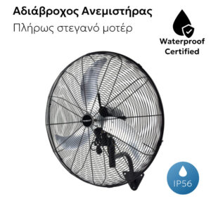 Ανεμιστήρας Επιτοίχιος DC ΑΔΙΑΒΡΟΧΟΣ Telemax MFJ-W65 WaterProof - Image 3
