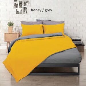 Σετ παπλωματοθήκη Σχ. Rainbow μονόχρωμη poly/cotton 144 κλωστών - Image 1