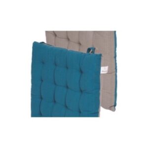 Μαξιλάρι καρέκλας Σχ.Duo 40x40cm διπλής όψης emerald/l.grey 100% βαμβ. - Image 1