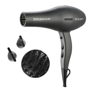 Επαγγελματικό Σεσουάρ Μαλλιών Telemax BELLA - 2200W Ανθρακί - Image 1