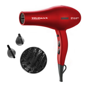 Επαγγελματικό Σεσουάρ Μαλλιών Telemax BELLA - 2200W Κόκκινο - Image 1