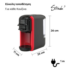 Καφετίερα Espresso 3 σε 1 Telemax Strada 3 1450W 19Bar Πίεση - Image 6