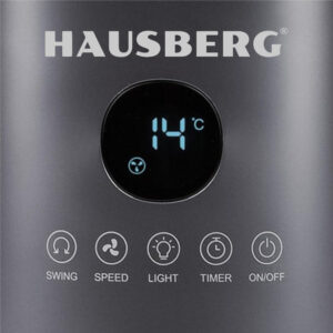 Ανεμιστήρας Πύργος Bladeless Hausberg HB-5956GR Γκρι 86cm - 70W με LED - Image 2