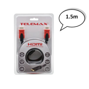 Καλώδιο HDMI 1.5m Telemax SP-H14-15 Κόκκινο - 4K Support - Image 2