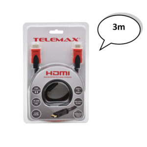 Καλώδιο HDMI 3m Telemax SP-H14-30 Κόκκινο - 4K Support - Image 2