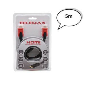 Καλώδιο HDMI 5m Telemax SP-H14-50 Κόκκινο - 4K Support - Image 2
