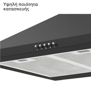 Απορροφητήρας Κουζίνας Καμινάδα 60cm Telemax TD0860 Μαύρο - Image 2