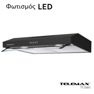 Απορροφητήρας Κουζίνας Ελεύθερος 60cm Telemax TF2360 Μαύρο - Image 3