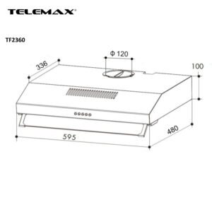 Απορροφητήρας Κουζίνας Ελεύθερος 60cm Telemax TF2360 Inox - Image 3