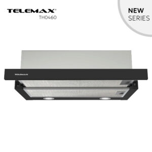 Απορροφητήρας Κουζίνας Συρόμενος 60cm Telemax TH0460 Μαύρο - Image 1