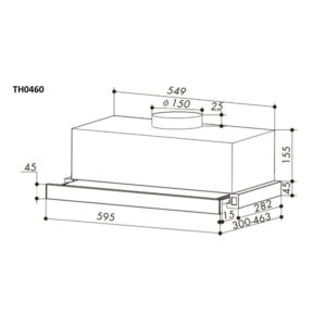 Απορροφητήρας Κουζίνας Συρόμενος 60cm Telemax TH0460 Inox - Image 5