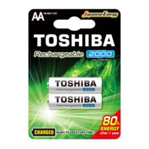 Επαναφορτιζόμενες μπαταρίες TOSHIBA AA 2000mAh 1.2V 2τμχ (TNH-6GME BP-2) - Image 1